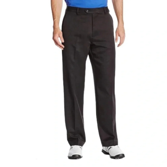 Izod Golf Classic fit straight leg pants Black Men’s size 34 X 30 Belt loops - Picture 1 of 14